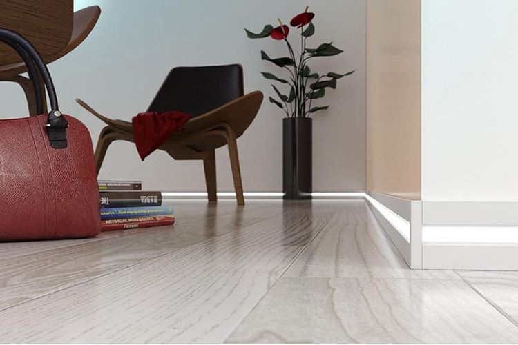 Stainless steel tile trim stripes