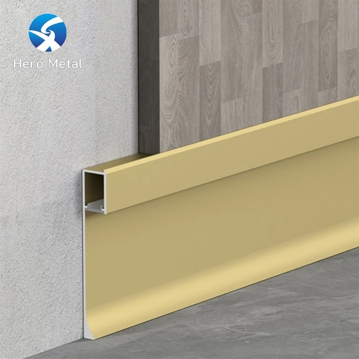 Matt gold skirting board